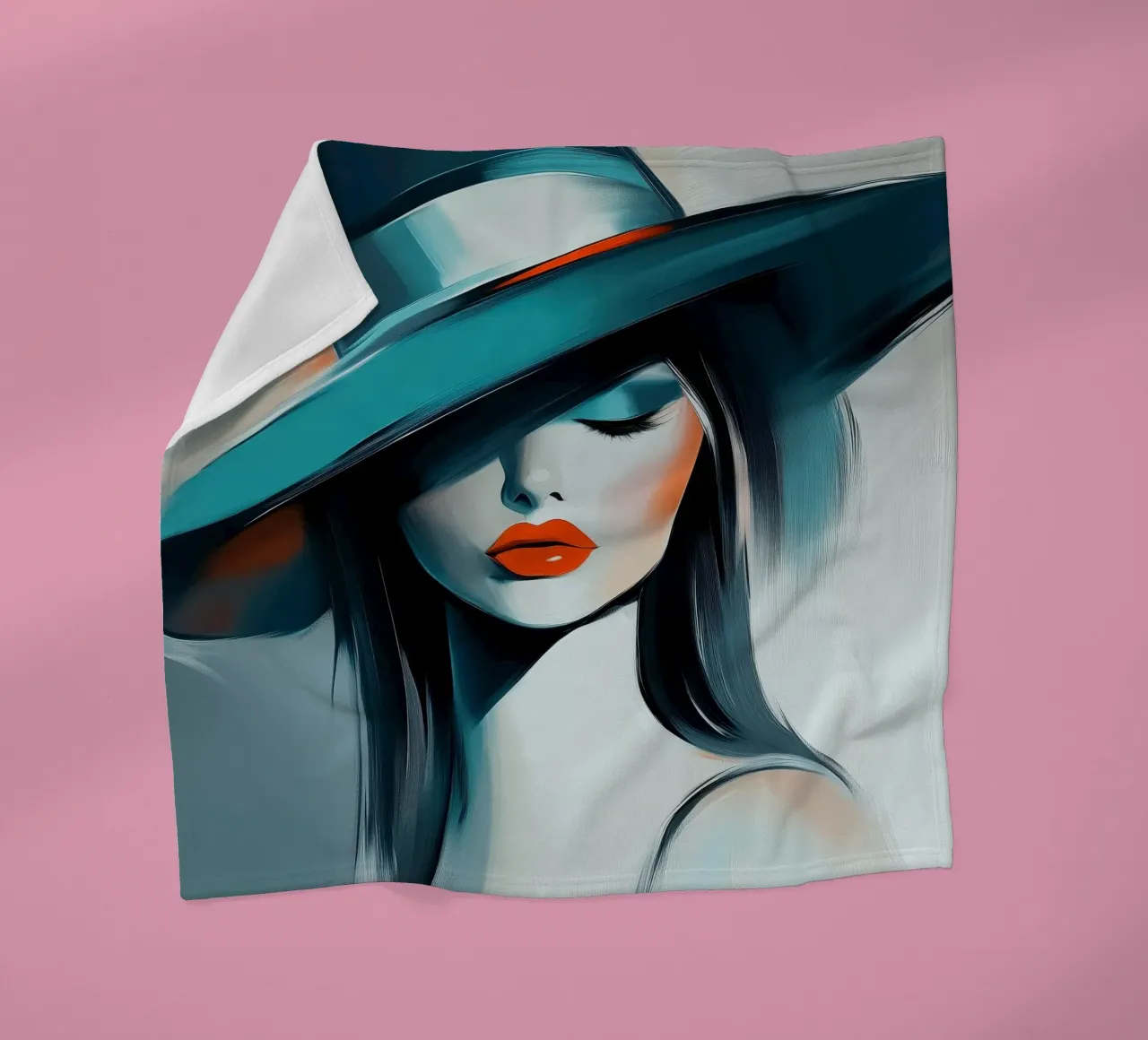 Donna con cappello coperta in pile da Imagine