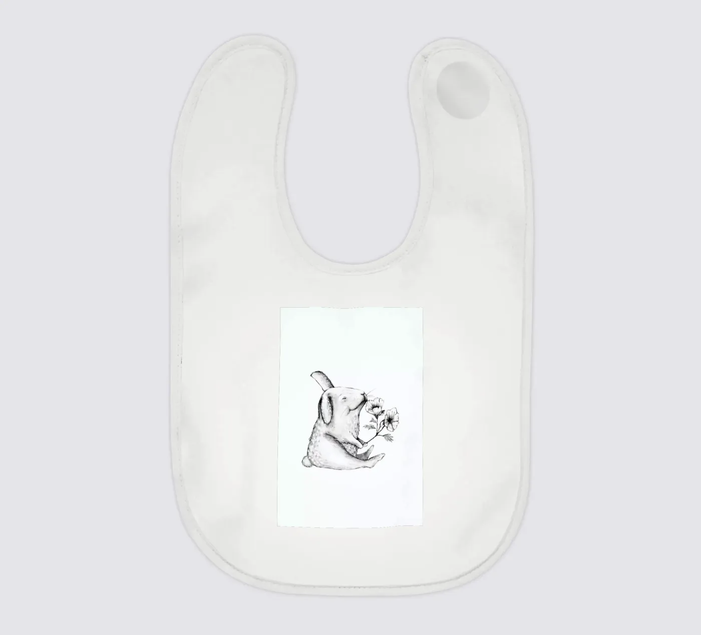Rabbit baby bib by Tvinkla