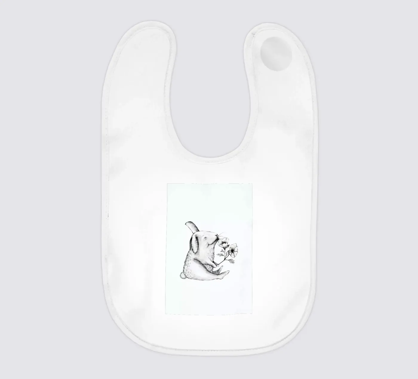 Rabbit baby bib by Tvinkla