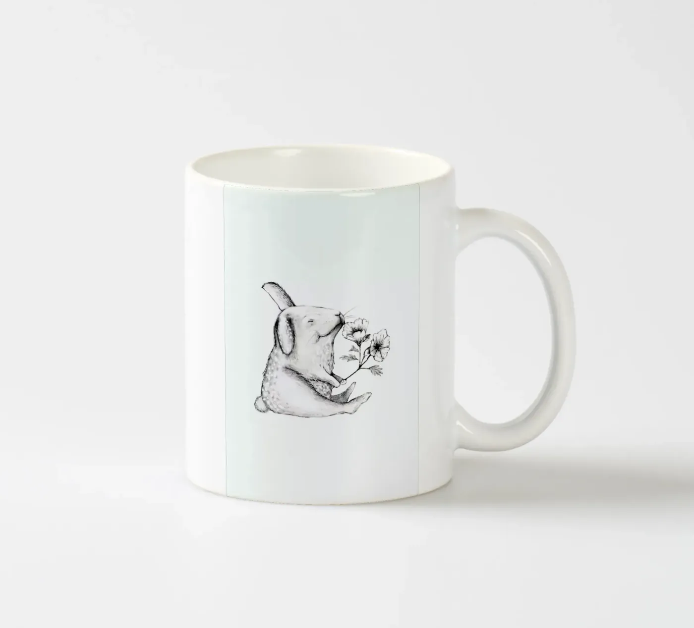 Rabbit ceramic mug by Tvinkla