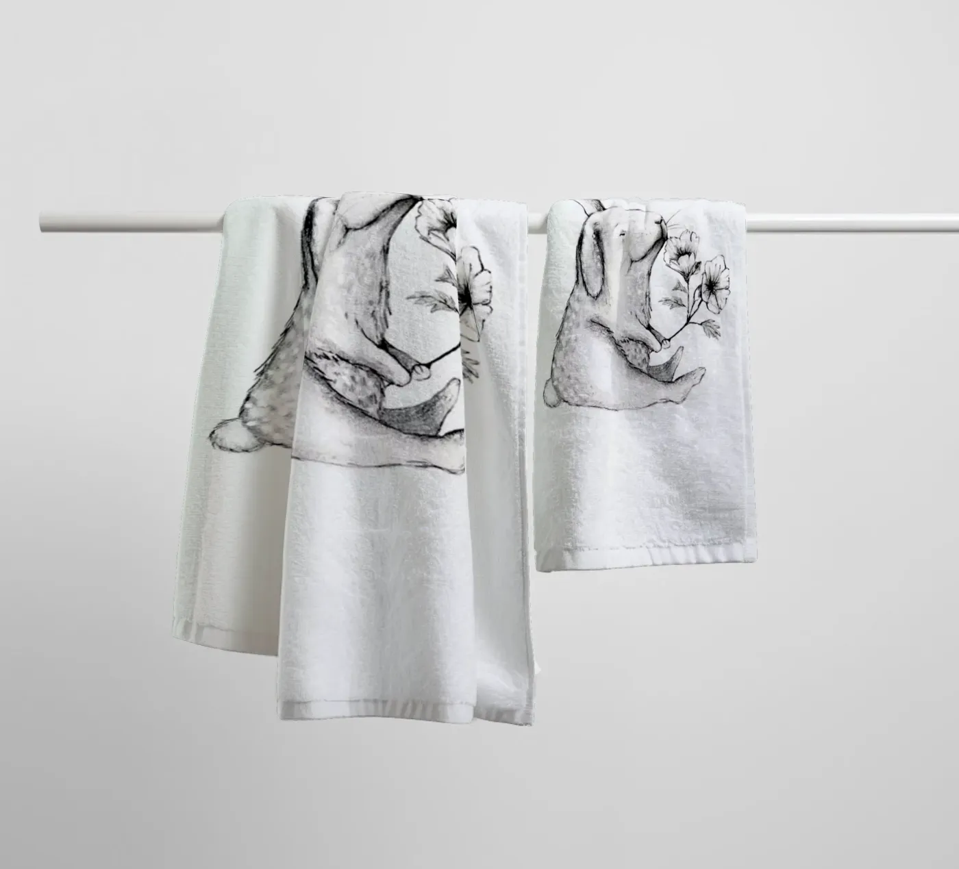 Rabbit towel by Tvinkla