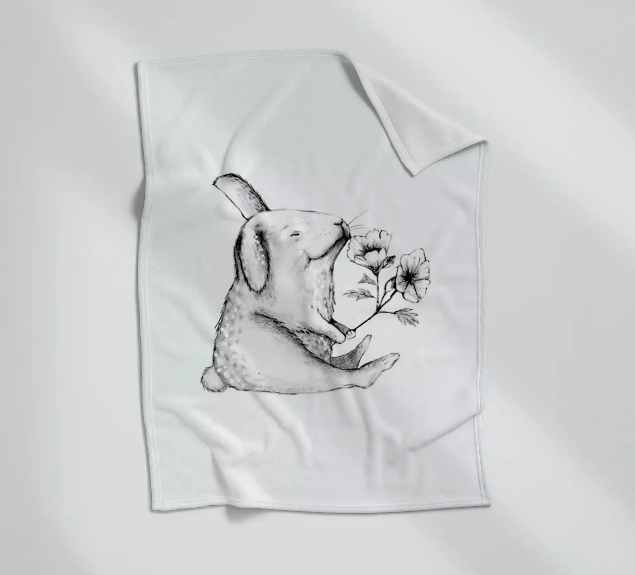 Rabbit fleece blanket by Tvinkla