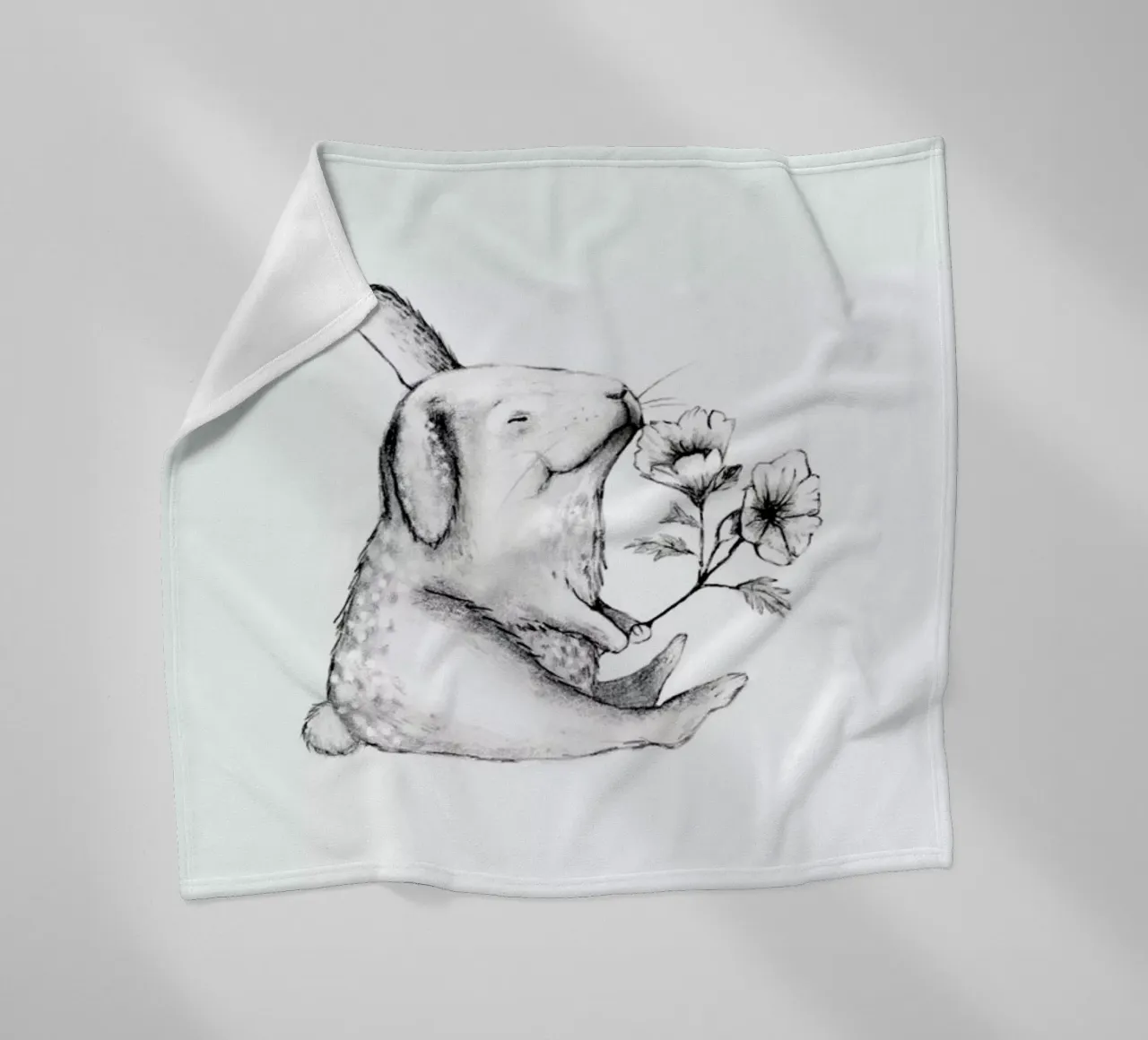 Rabbit fleece blanket by Tvinkla