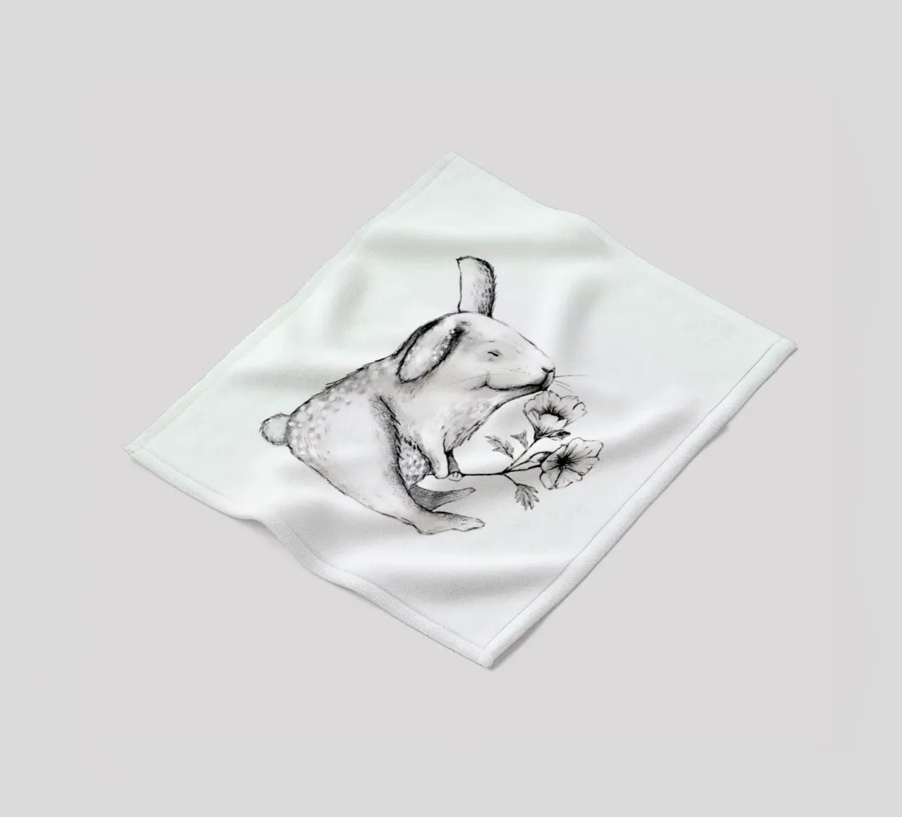 Rabbit fleece blanket by Tvinkla
