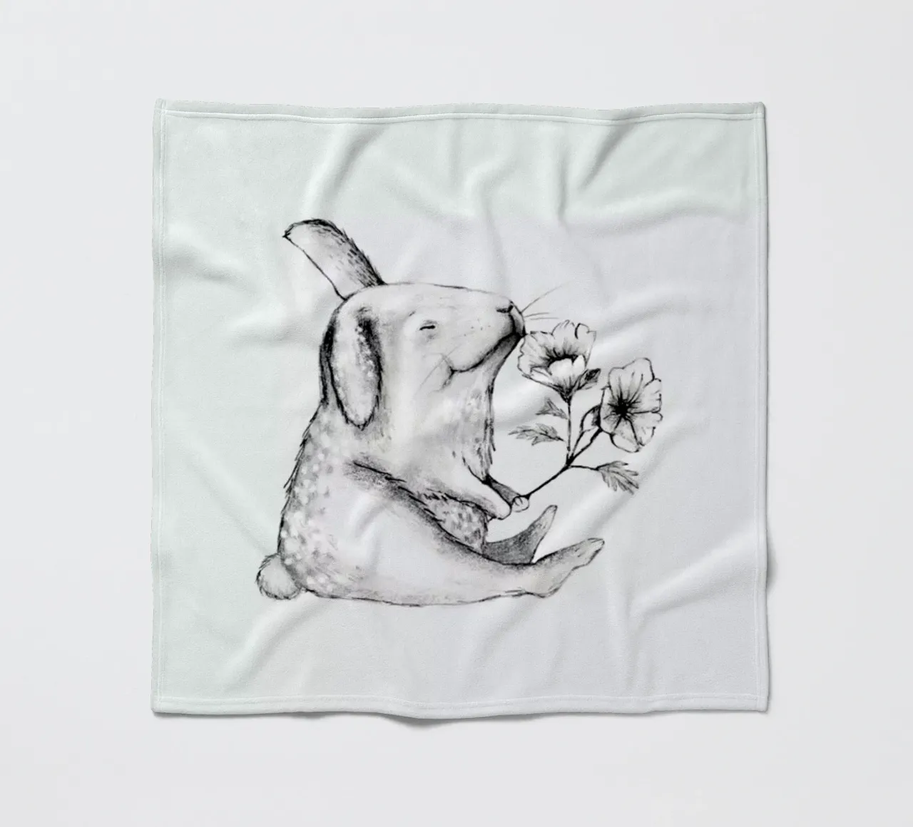 Rabbit fleece blanket by Tvinkla