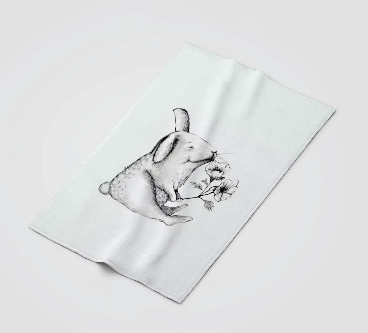 Rabbit fleece blanket by Tvinkla
