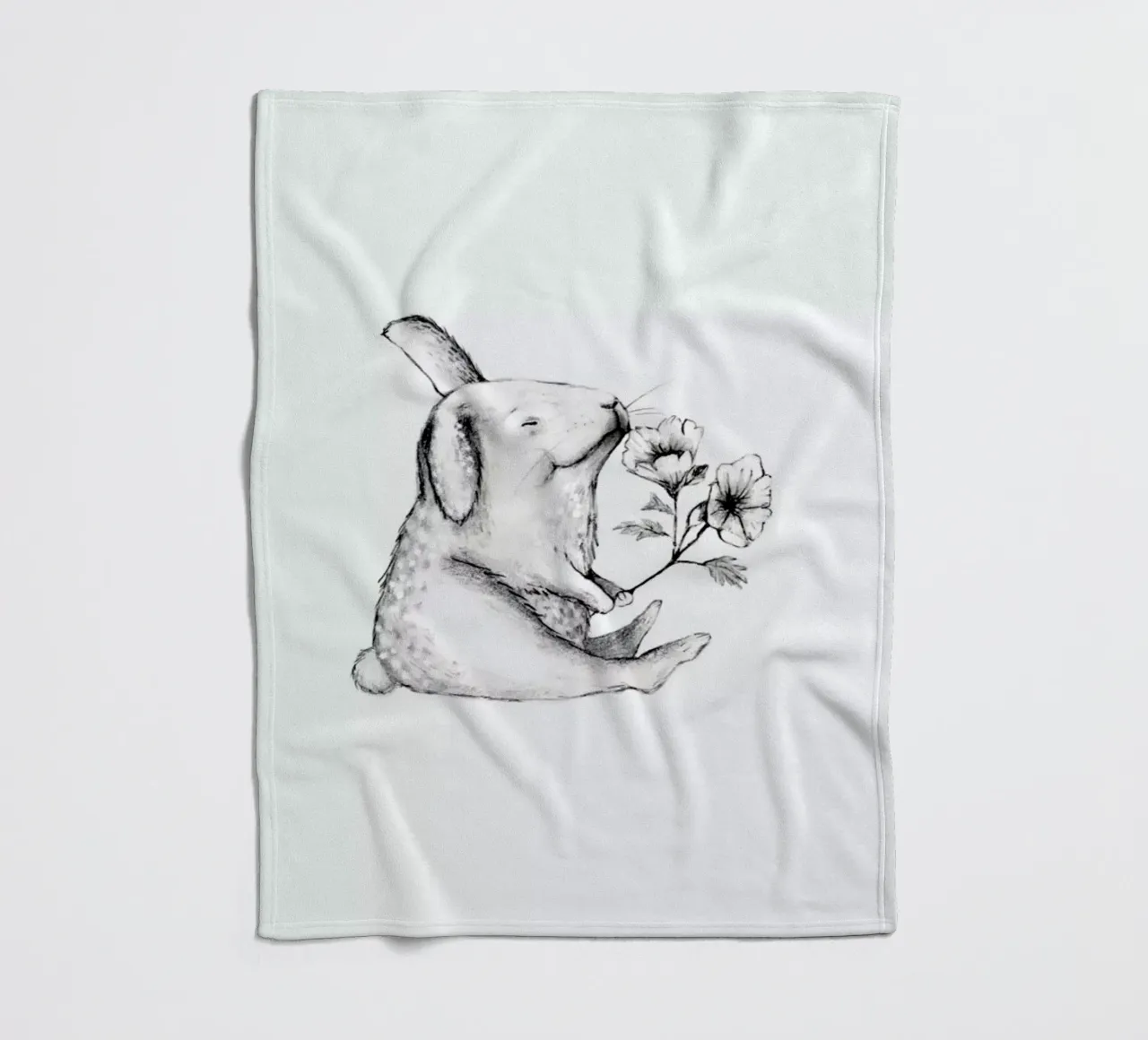 Rabbit fleece blanket by Tvinkla