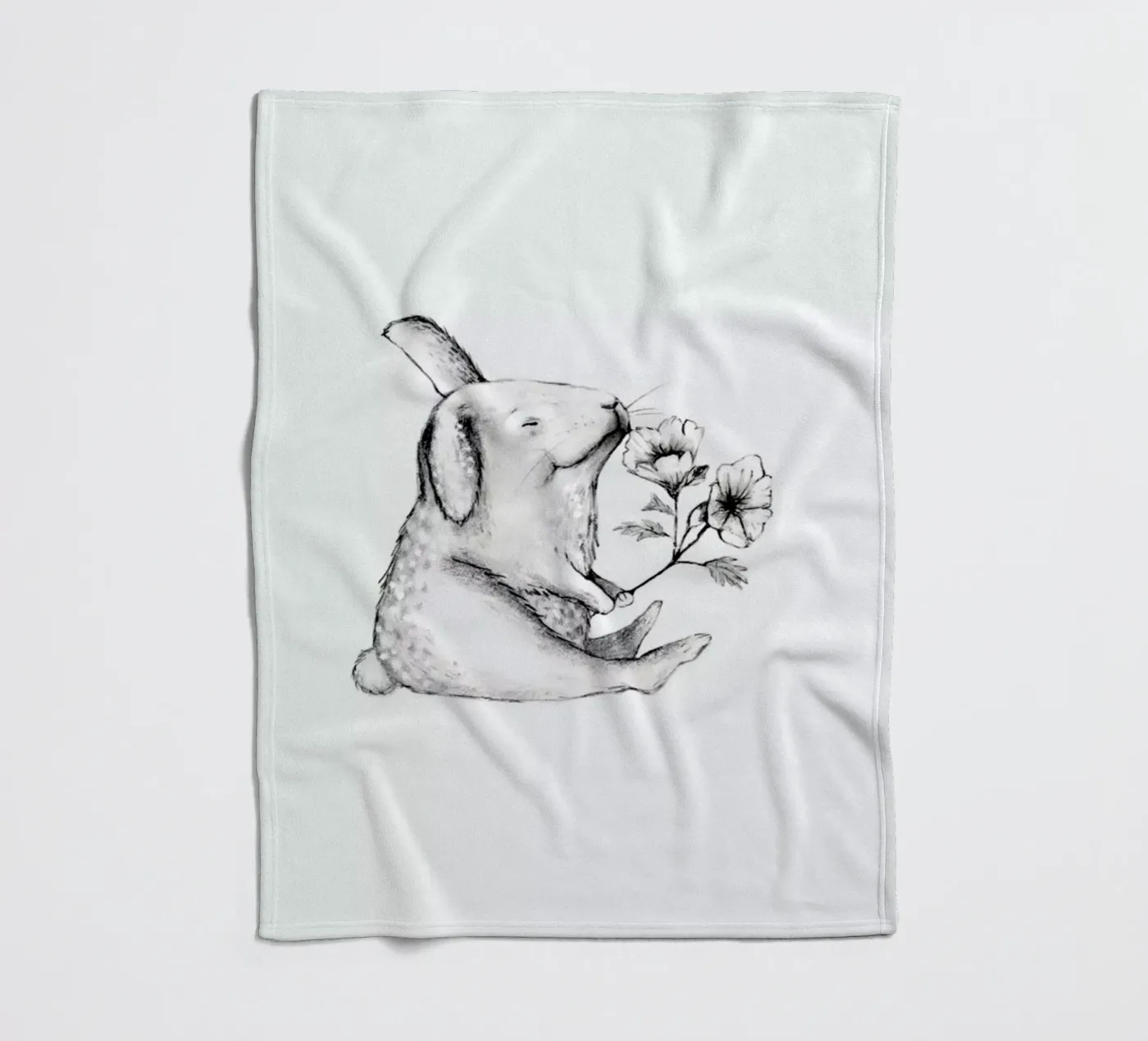 Rabbit Fleecedecke von Tvinkla