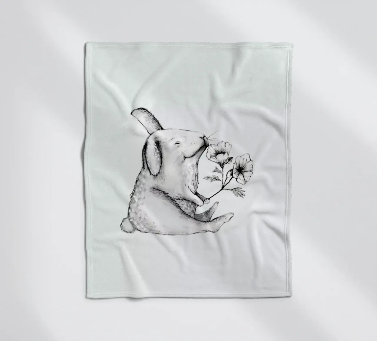 Rabbit fleece blanket by Tvinkla