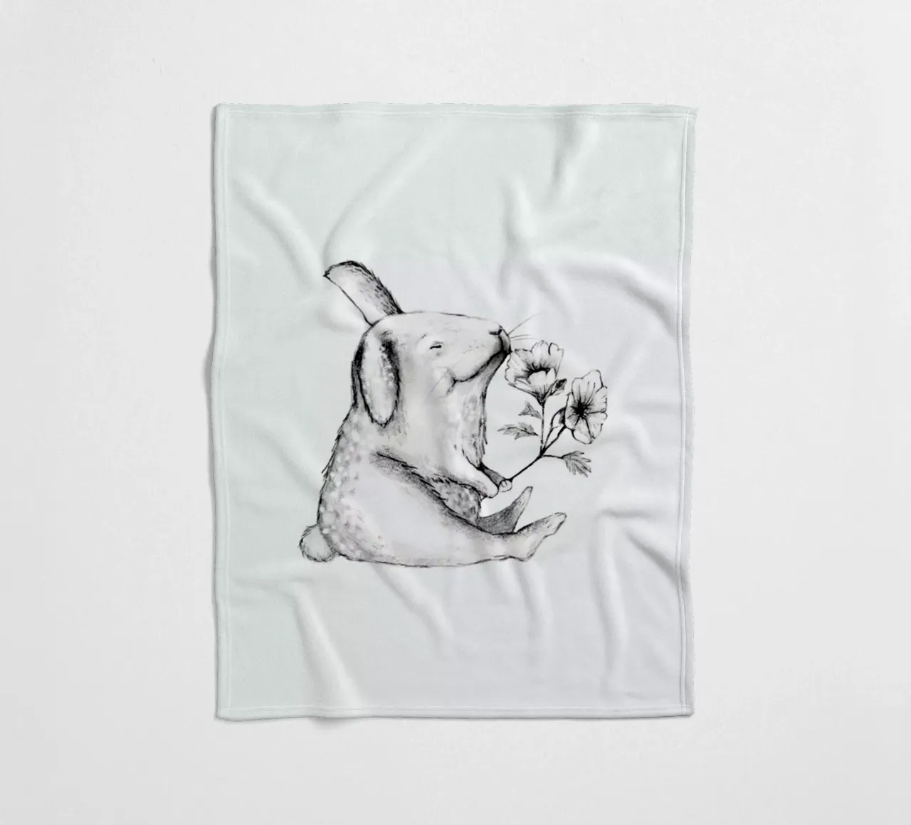 Rabbit fleece blanket by Tvinkla