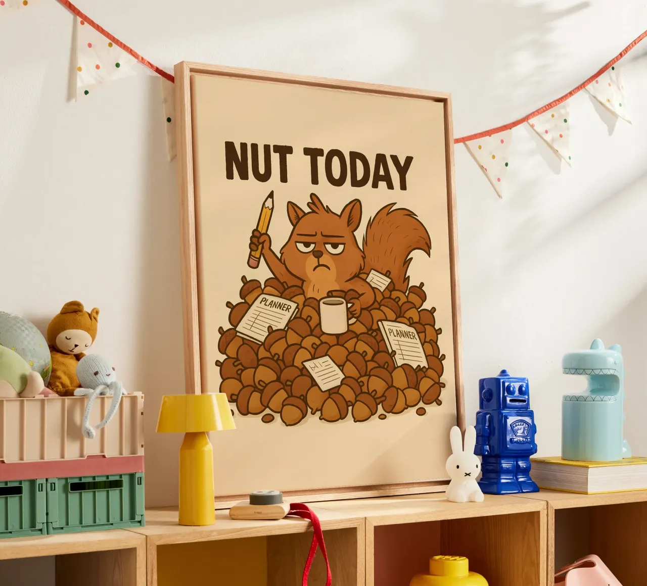Funny Squirrel Meme canvas with Floater frame by Funny Humor Art