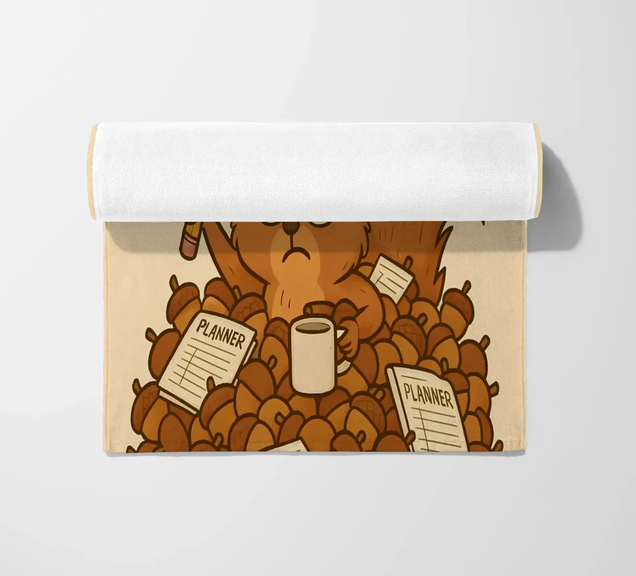 Funny Squirrel Meme beach towel by Funny Humor Art
