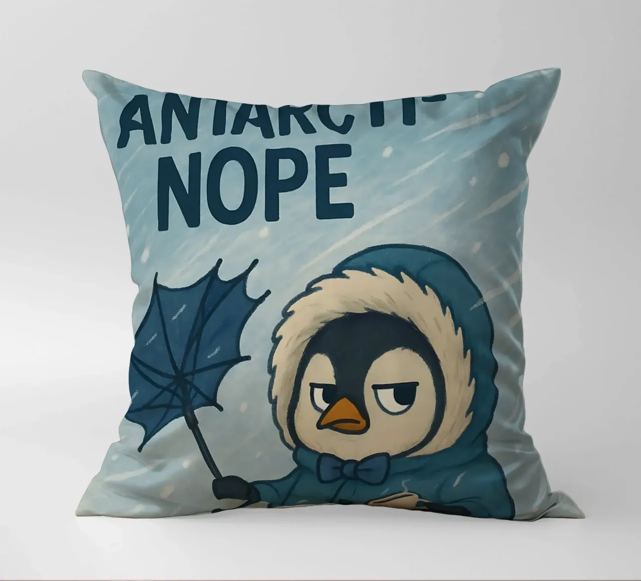 Meme divertente sui pinguini cuscino da Funny Humor Art