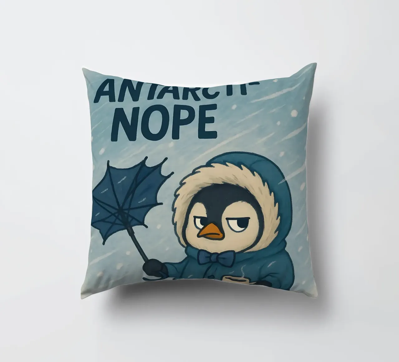 Meme divertente sui pinguini cuscino da Funny Humor Art
