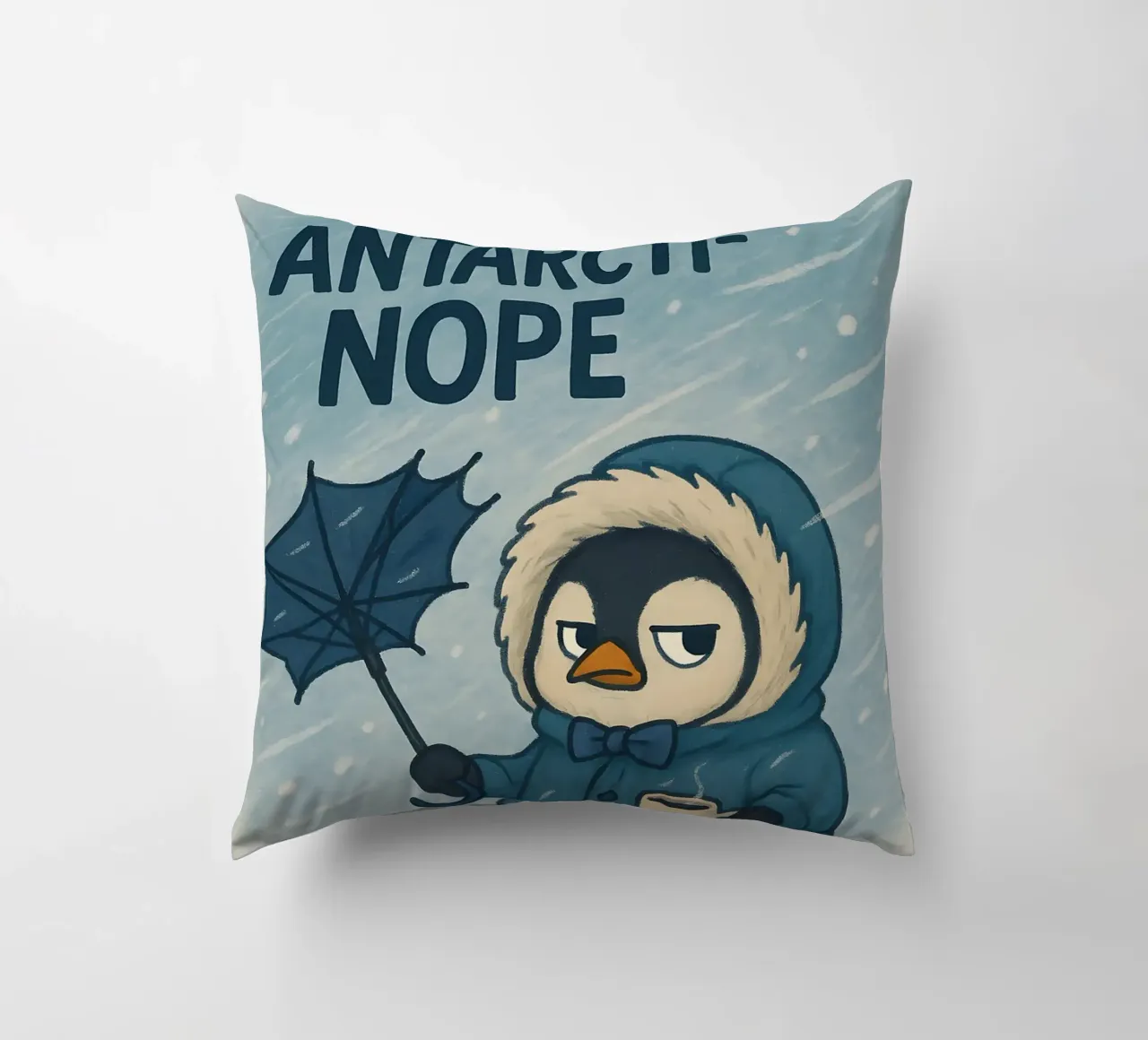 Meme divertente sui pinguini cuscino da Funny Humor Art