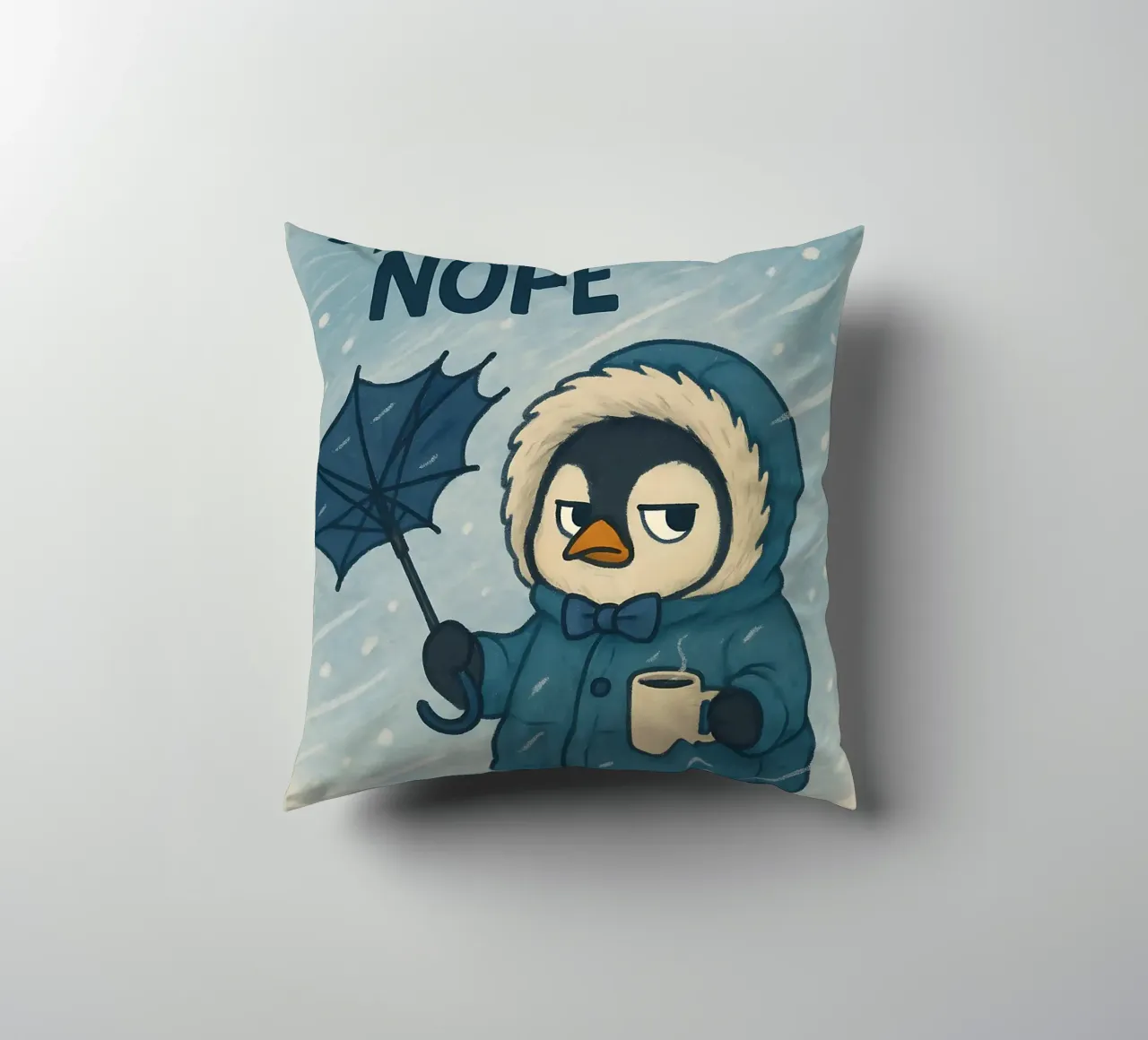 Meme divertente sui pinguini cuscino da Funny Humor Art