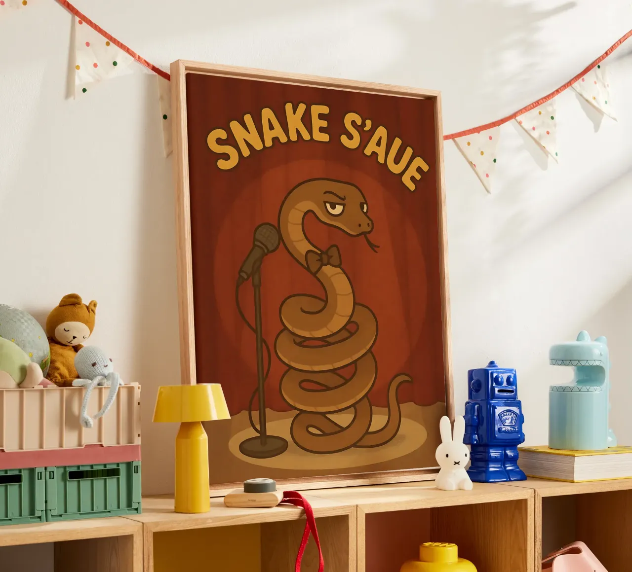 Funny Snake Meme canvas with Floater frame by Funny Humor Art