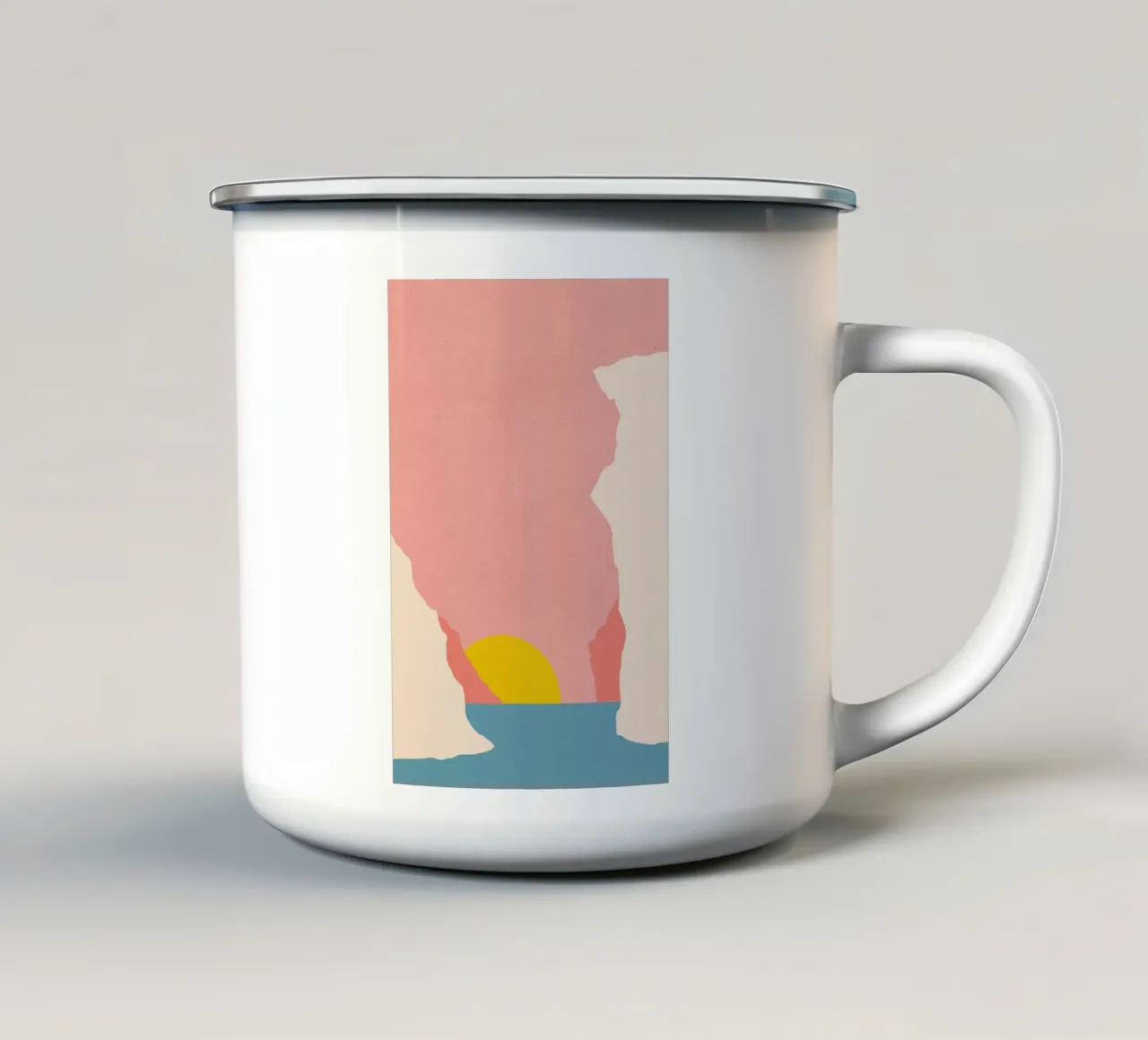 Sunset In Crete tazza in smalto da Rosi Feist