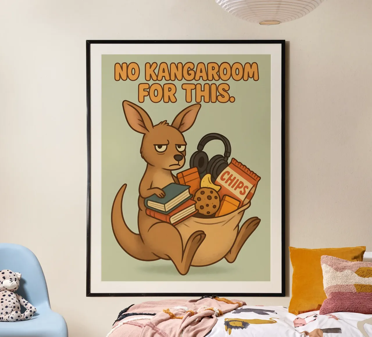 Lustiges Känguru Meme Poster von Funny Humor Art