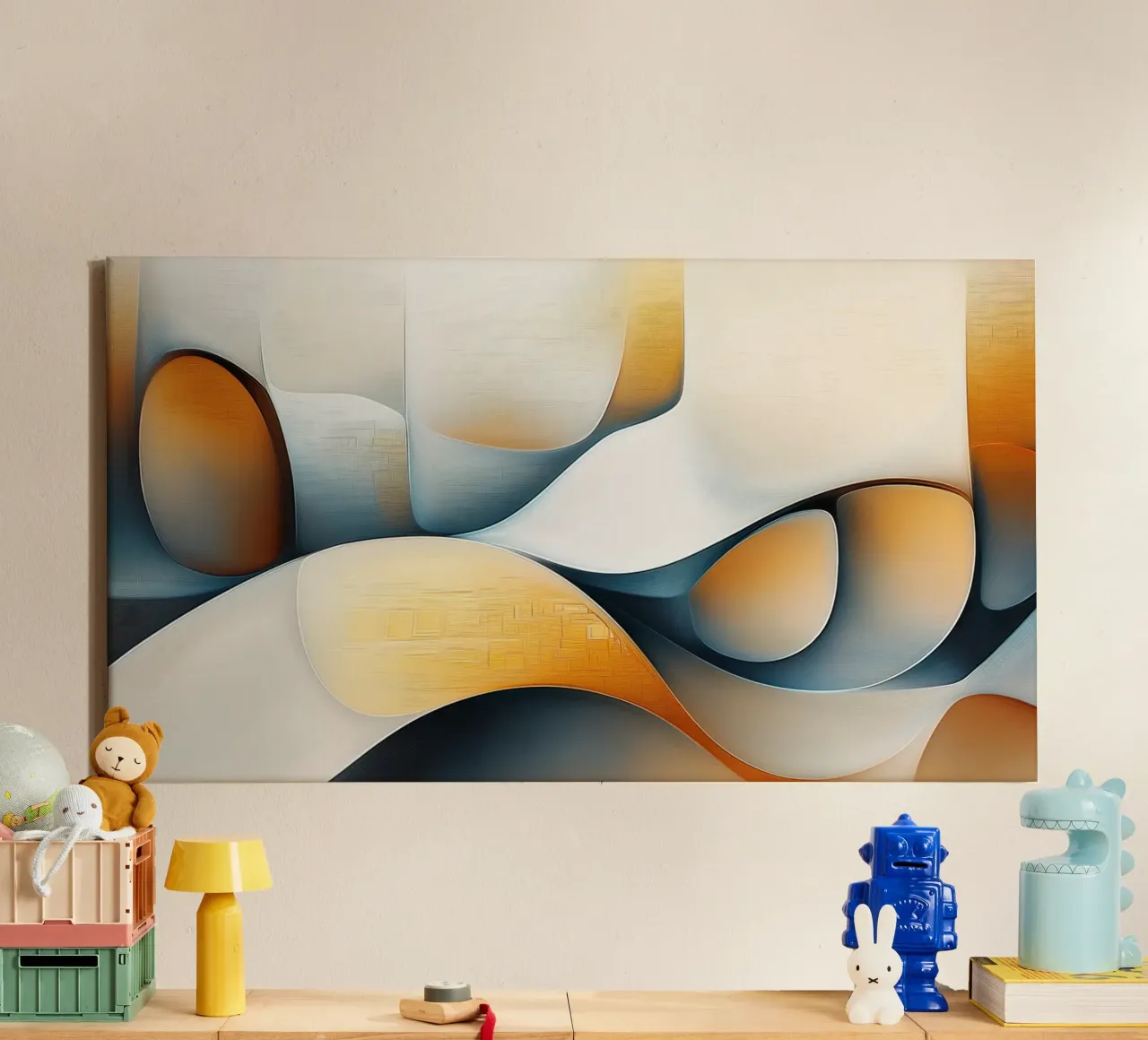 Abstract organic canvas by Imagine