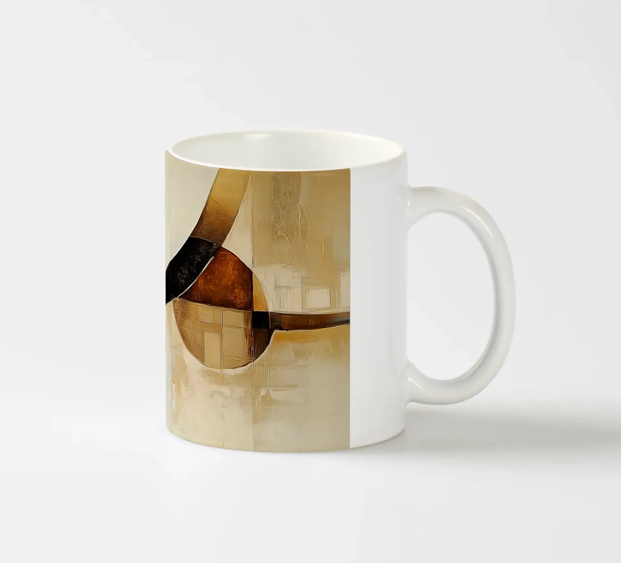 Forme marroni astratte tazza in ceramica da Imagine