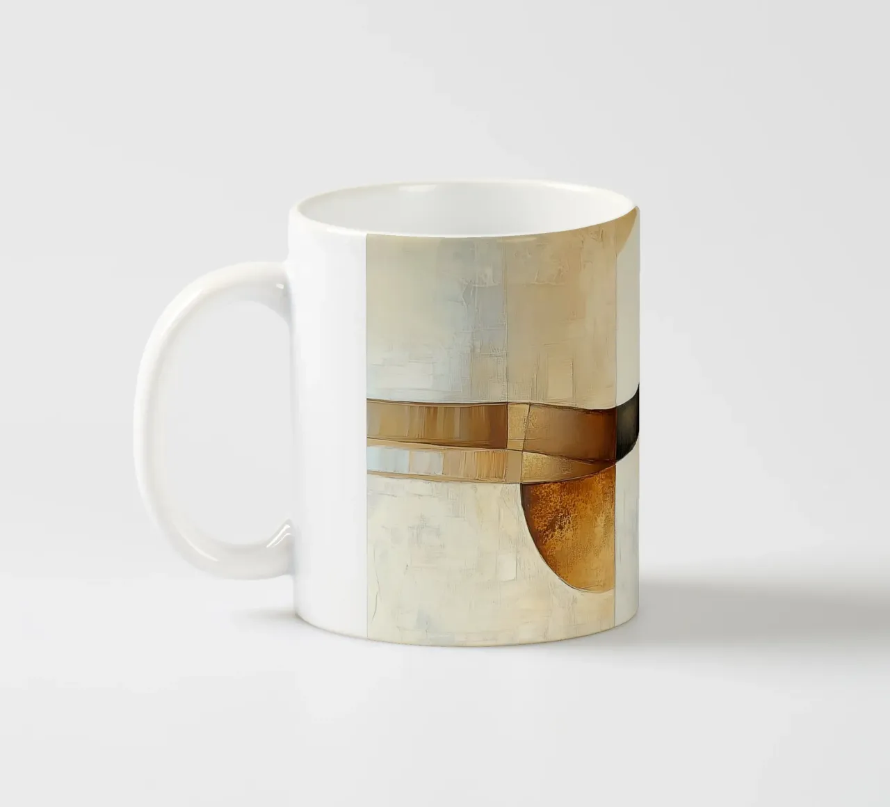 Forme marroni astratte tazza in ceramica da Imagine