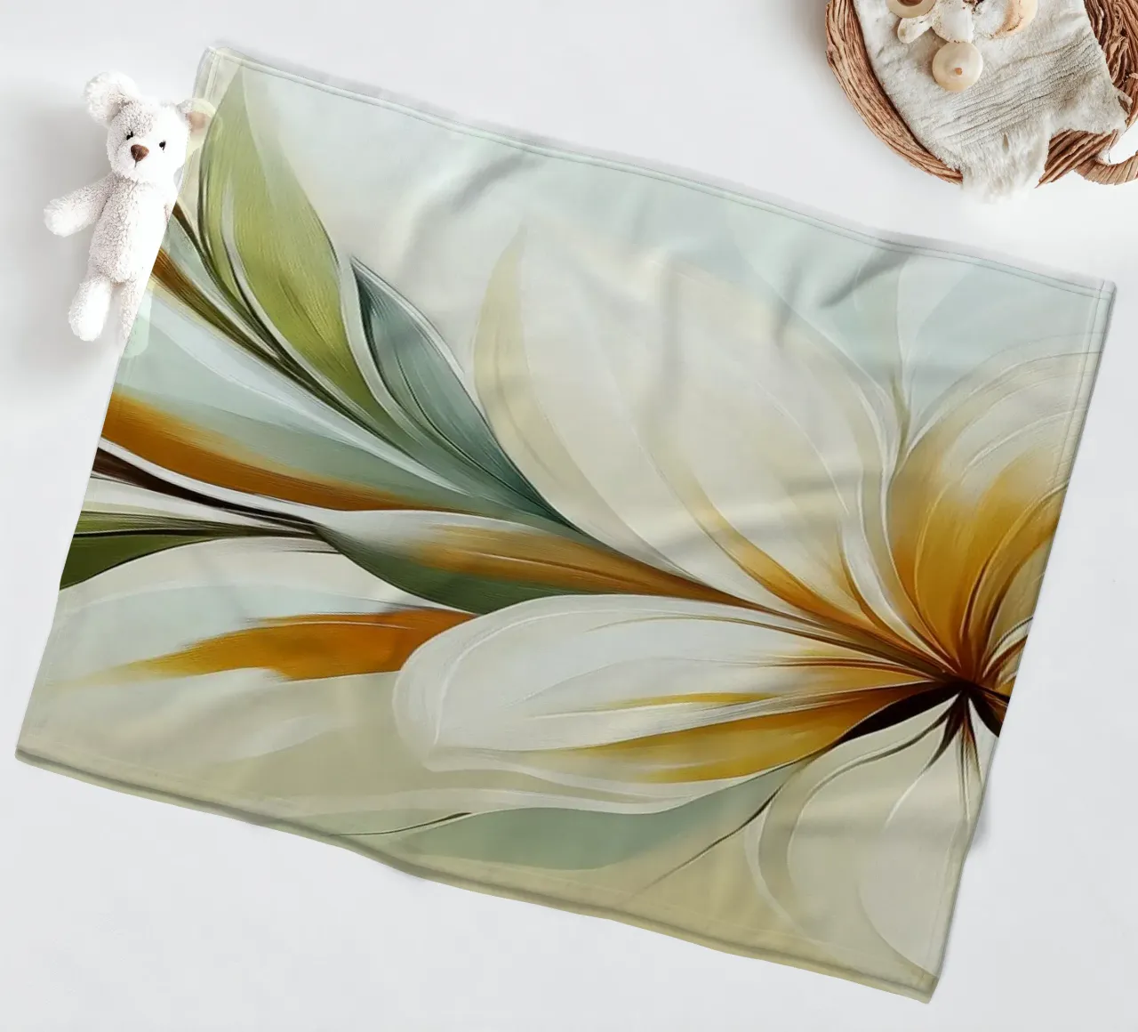 Bloom abstract fleece blanket by Imagine