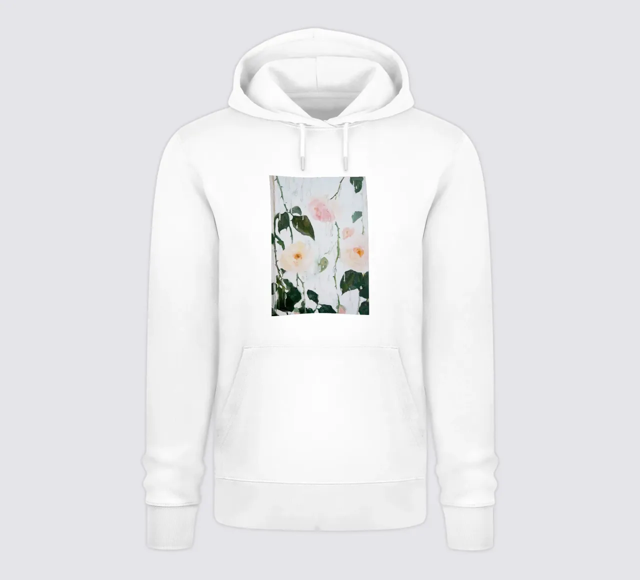 Rosa abstracta, póster de flores sudadera con capucha de Little Lila