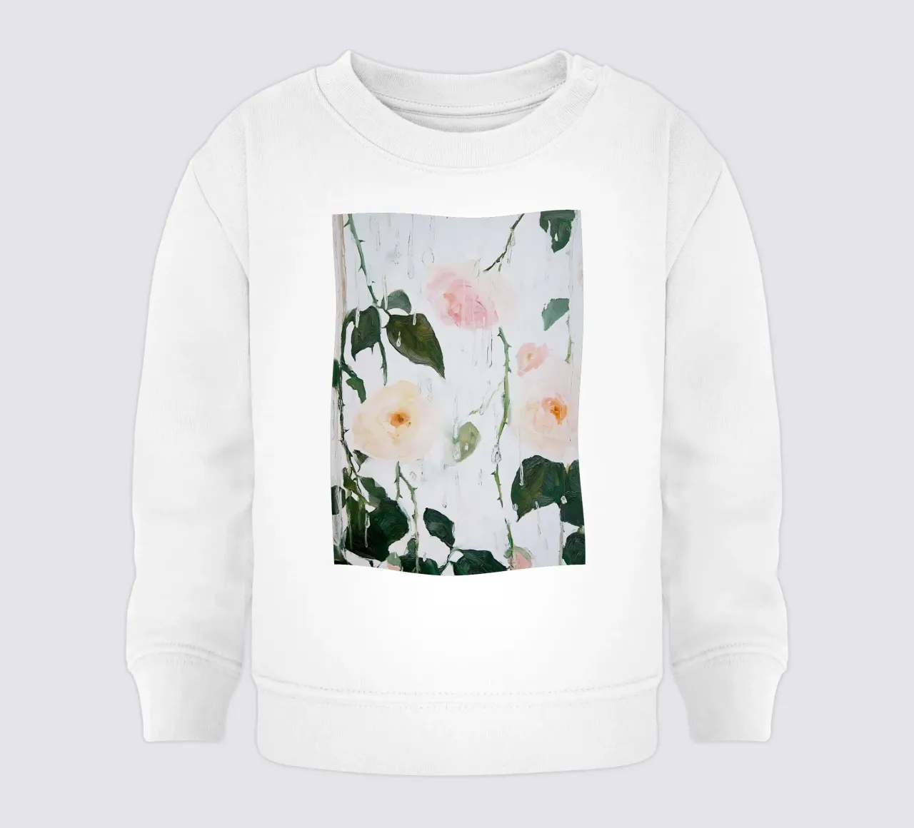 Abstract Rose Print, Flower Poster baby sweatshirt by Little Lila