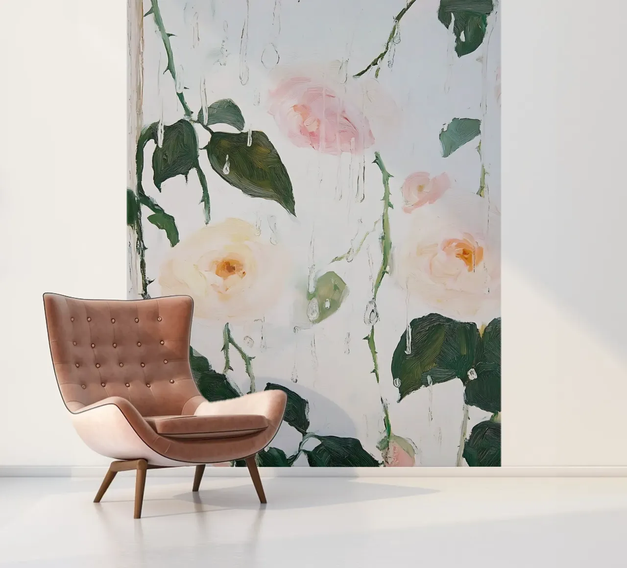 Abstract Rose Print, Flower Poster photo wallpaper by Little Lila
