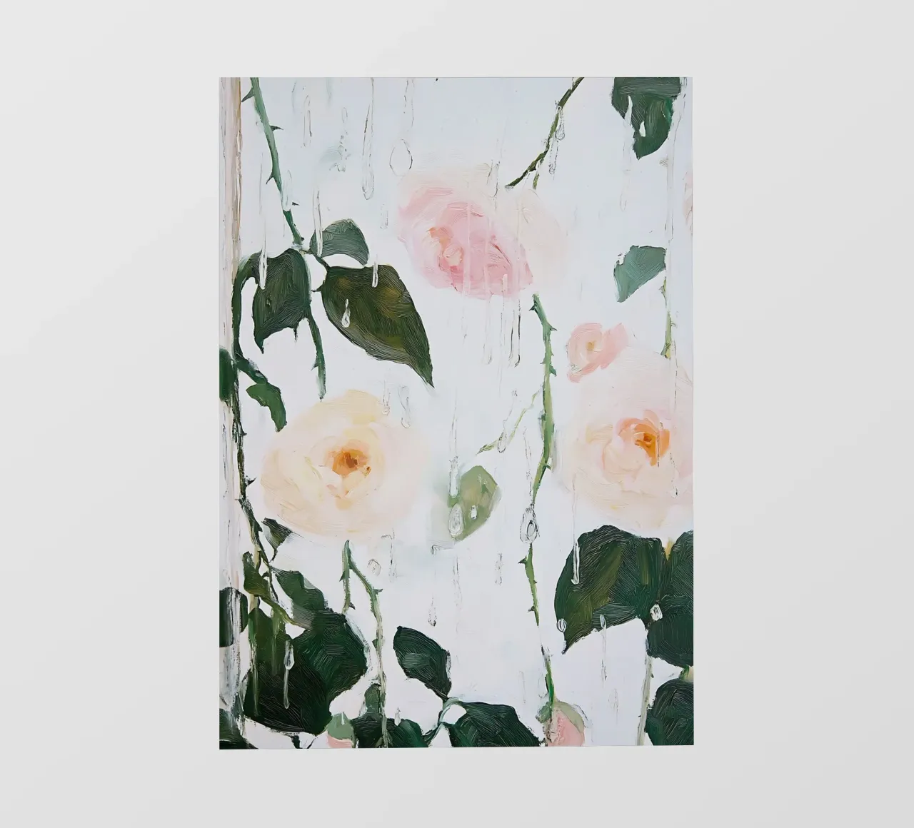 Abstract Rose Print, Flower Poster photo wallpaper by Little Lila