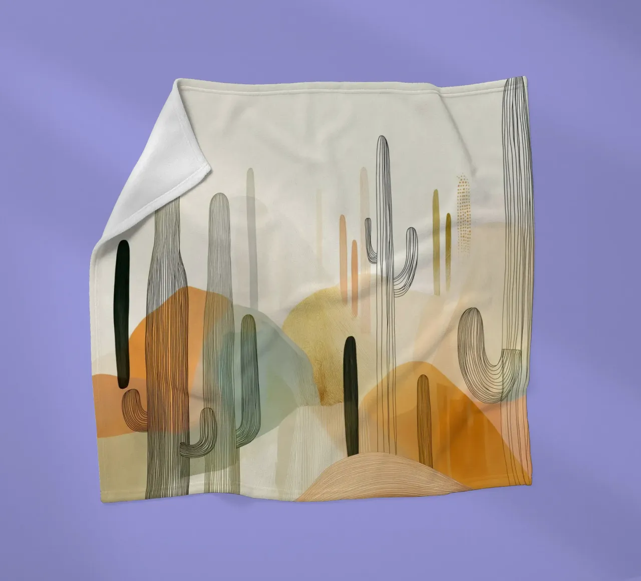 Cactus desert fleece blanket by Imagine