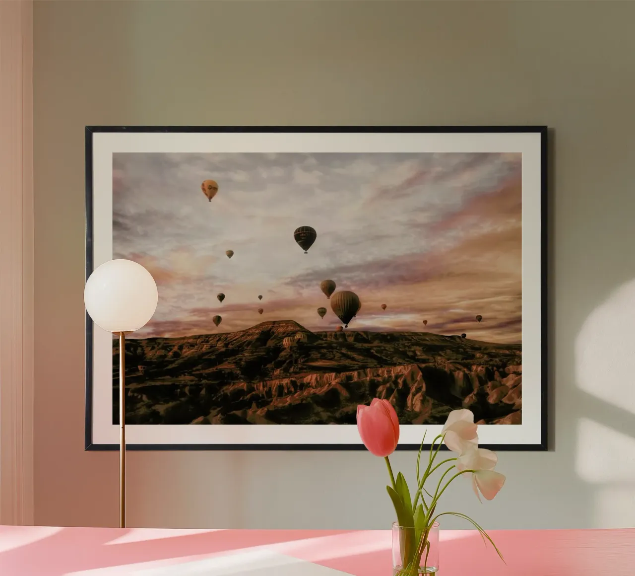 Cappodocia Hot Air Balloon - Ayse Yorgancilar poster con telaio in alluminio da Pictufy