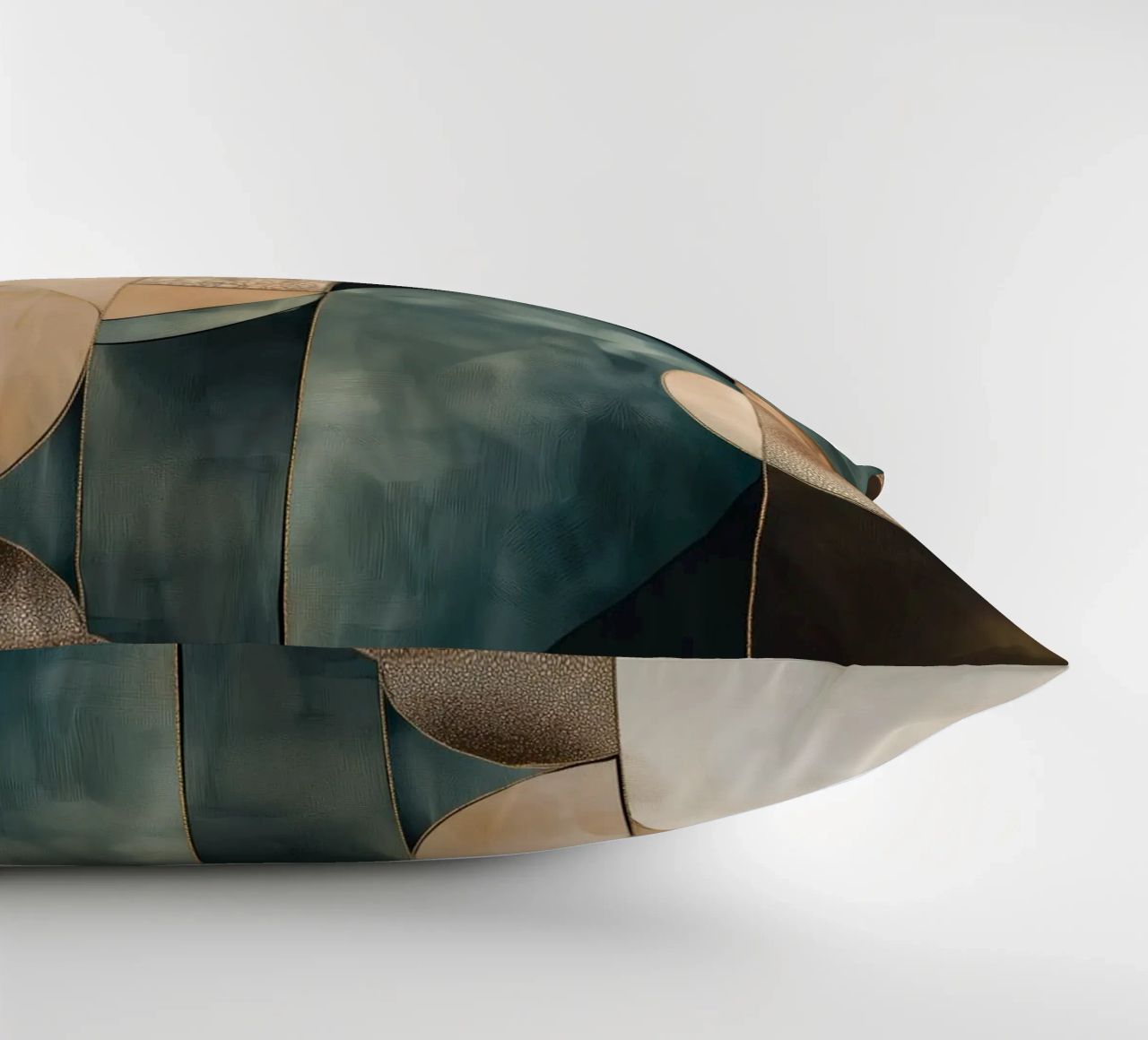 Abstract shapes in dark colours decorative cushion by Imagine
