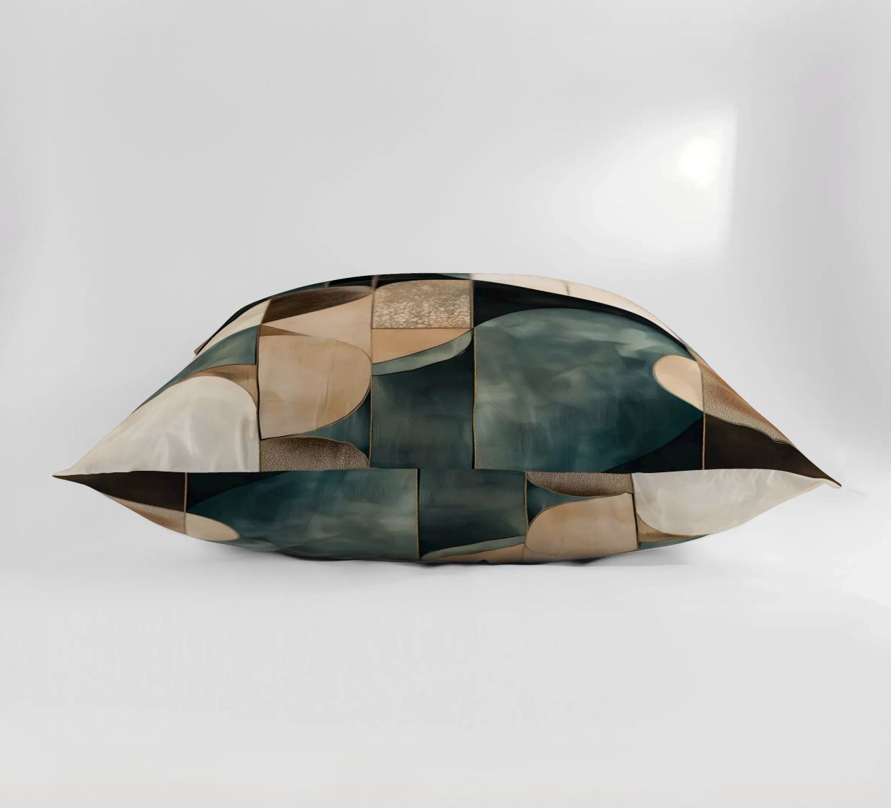 Abstract shapes in dark colours decorative cushion by Imagine