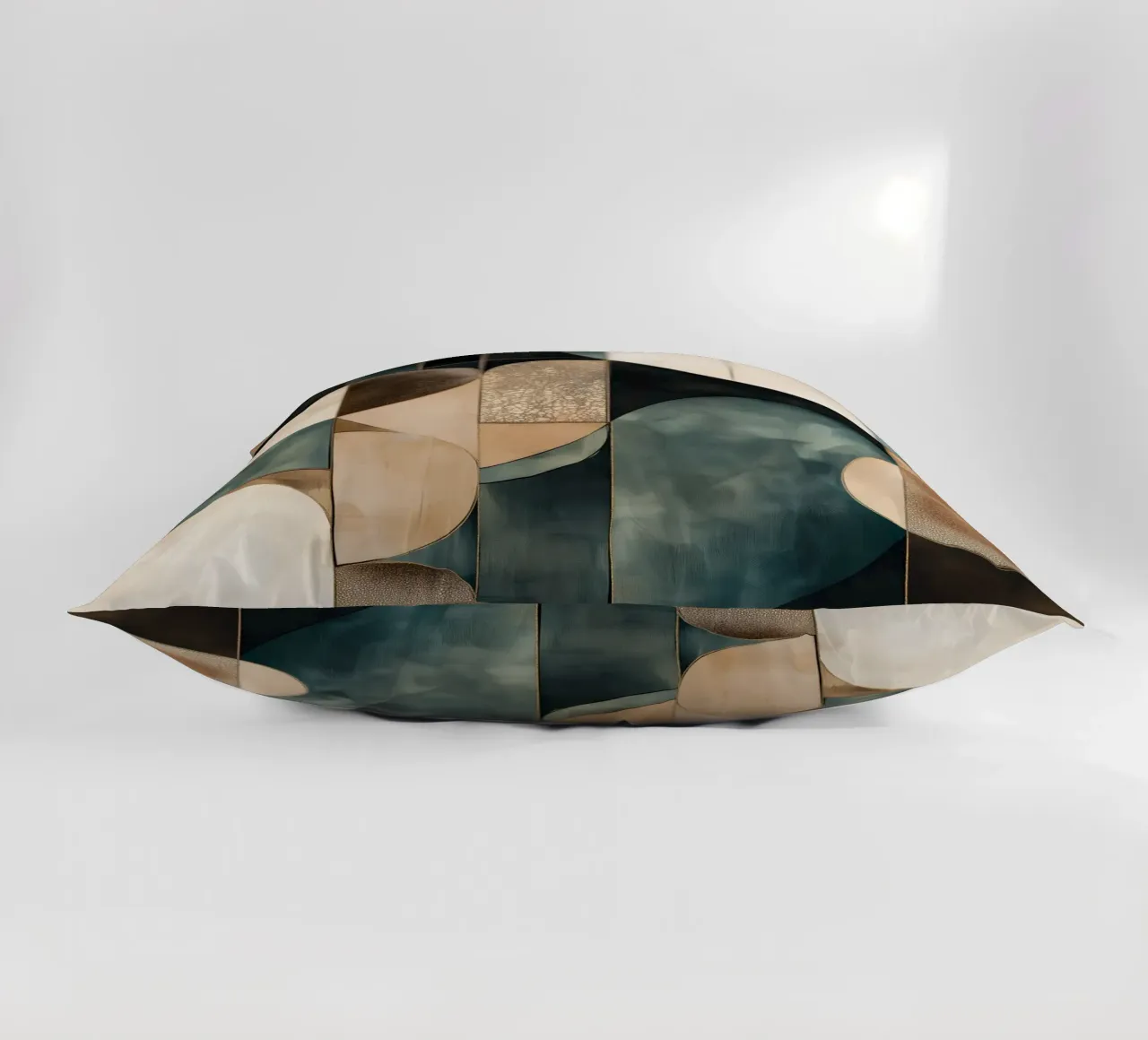 Abstract shapes in dark colours decorative cushion by Imagine