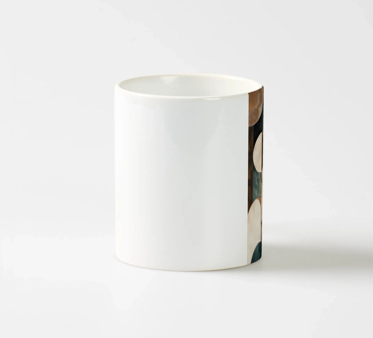 Abstract shapes in dark colours ceramic mug by Imagine