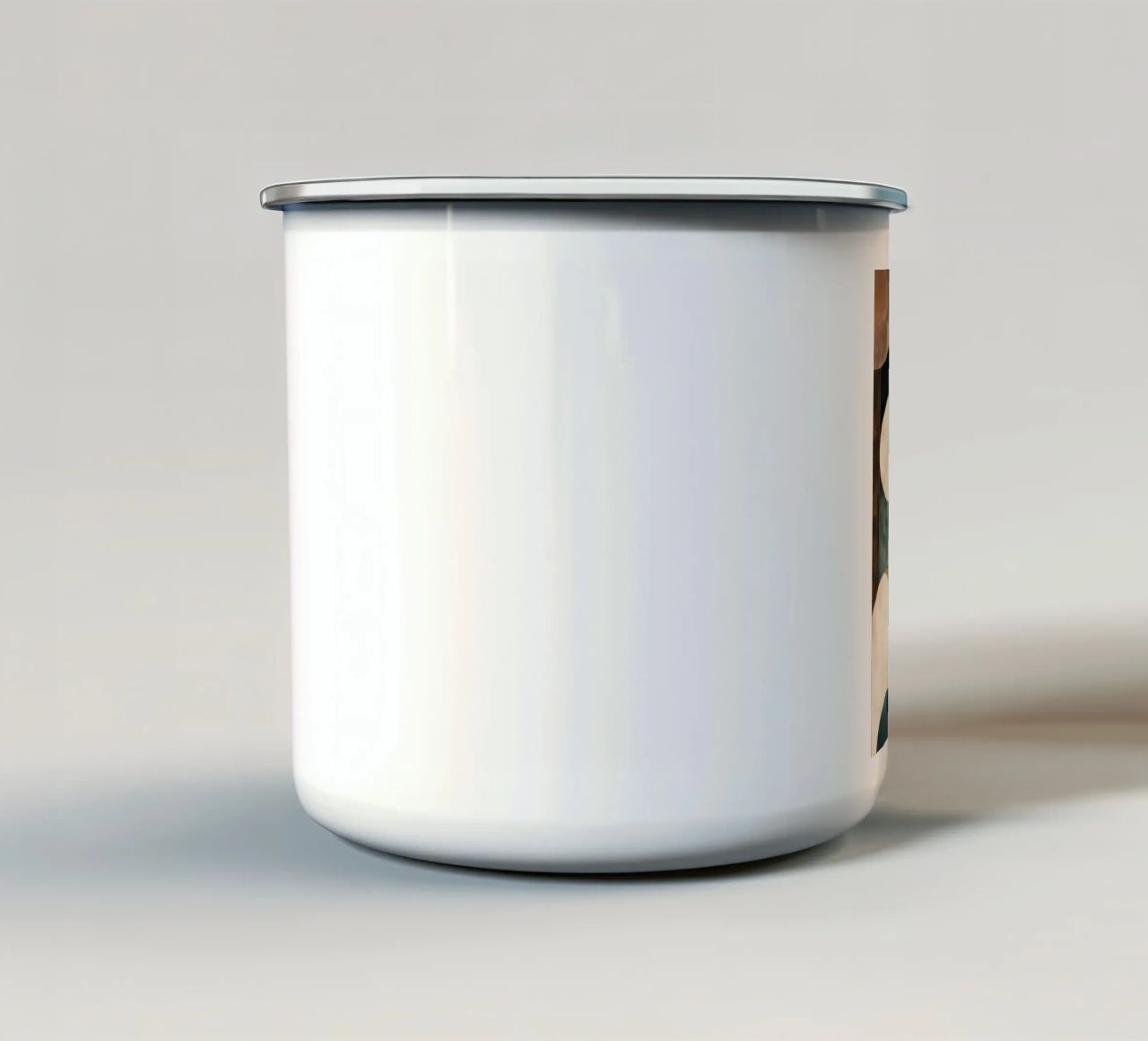 Abstrakte Formen in dunklen Farben Emaille Tasse von Imagine
