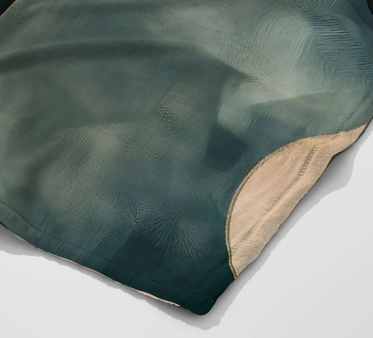 Abstract shapes in dark colours fleece blanket by Imagine