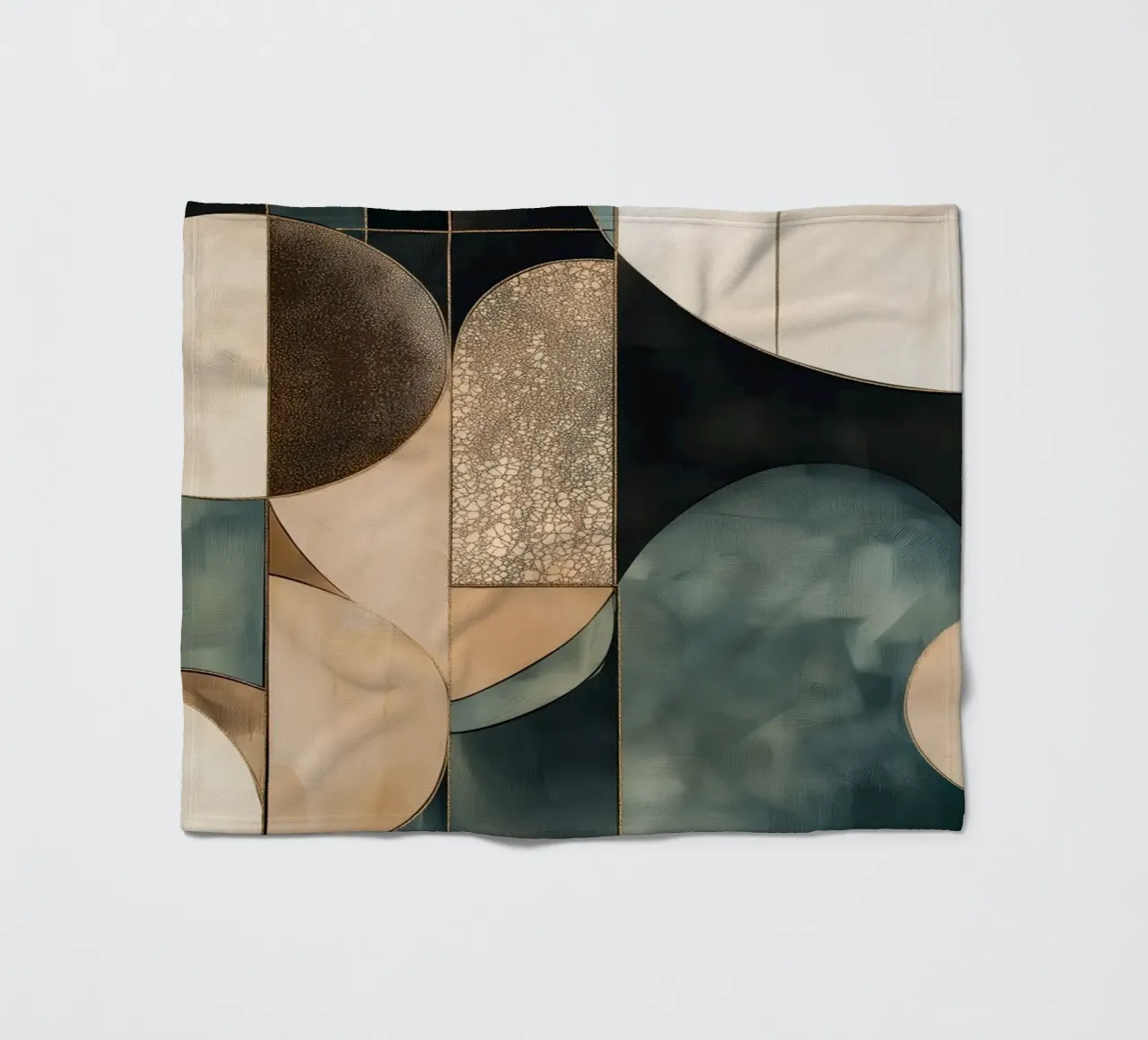 Abstrakte Formen in dunklen Farben Fleecedecke von Imagine