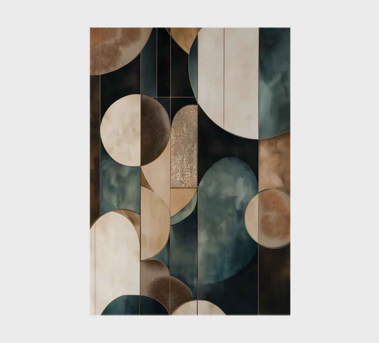 Abstract shapes in dark colours notebook by Imagine