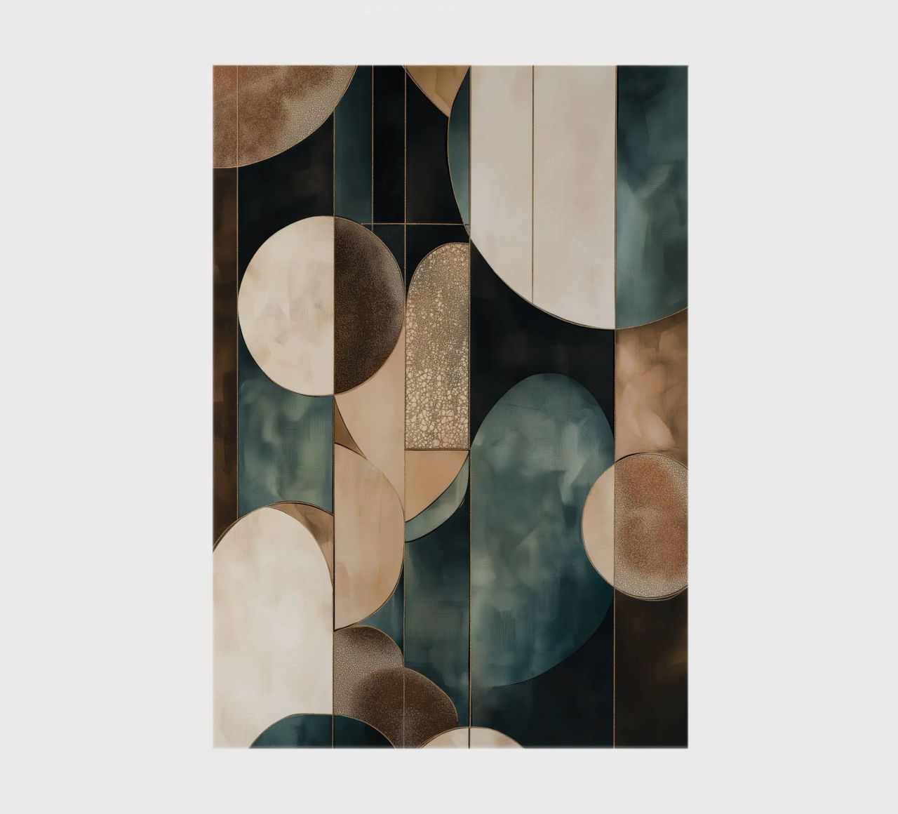 Abstract shapes in dark colours notebook by Imagine