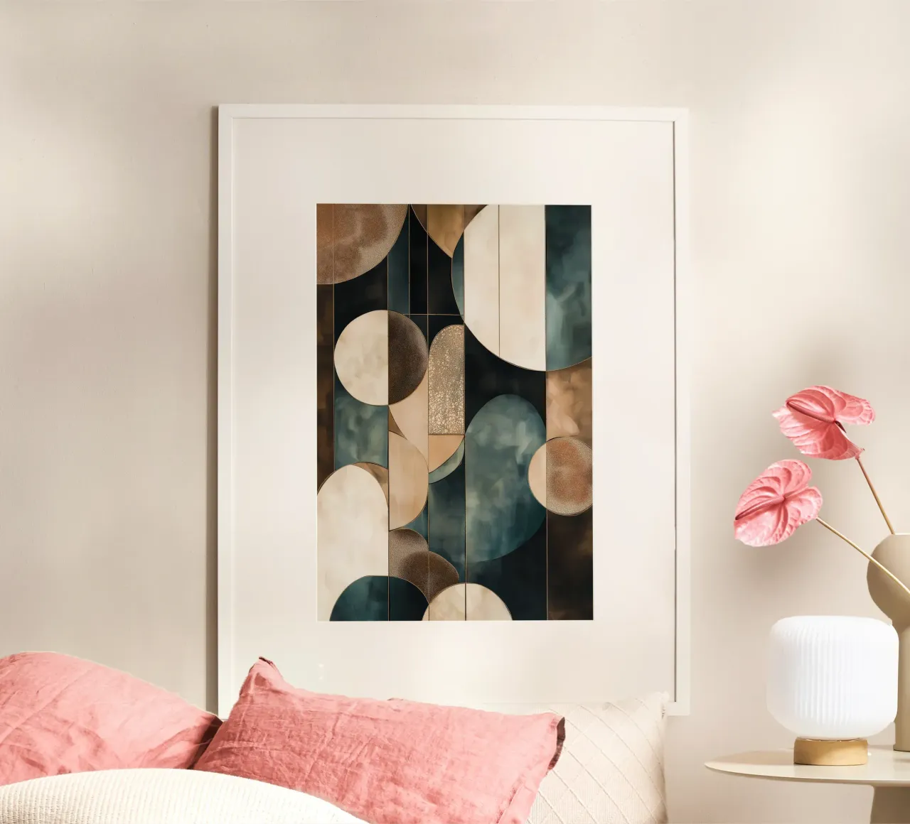 Forme astratte in colori scuri poster da Imagine