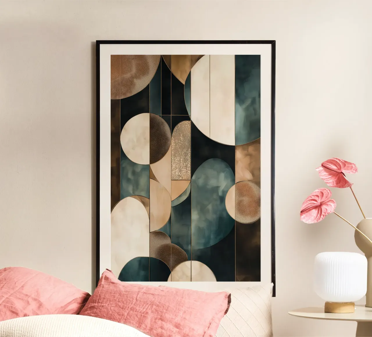 Forme astratte in colori scuri poster da Imagine
