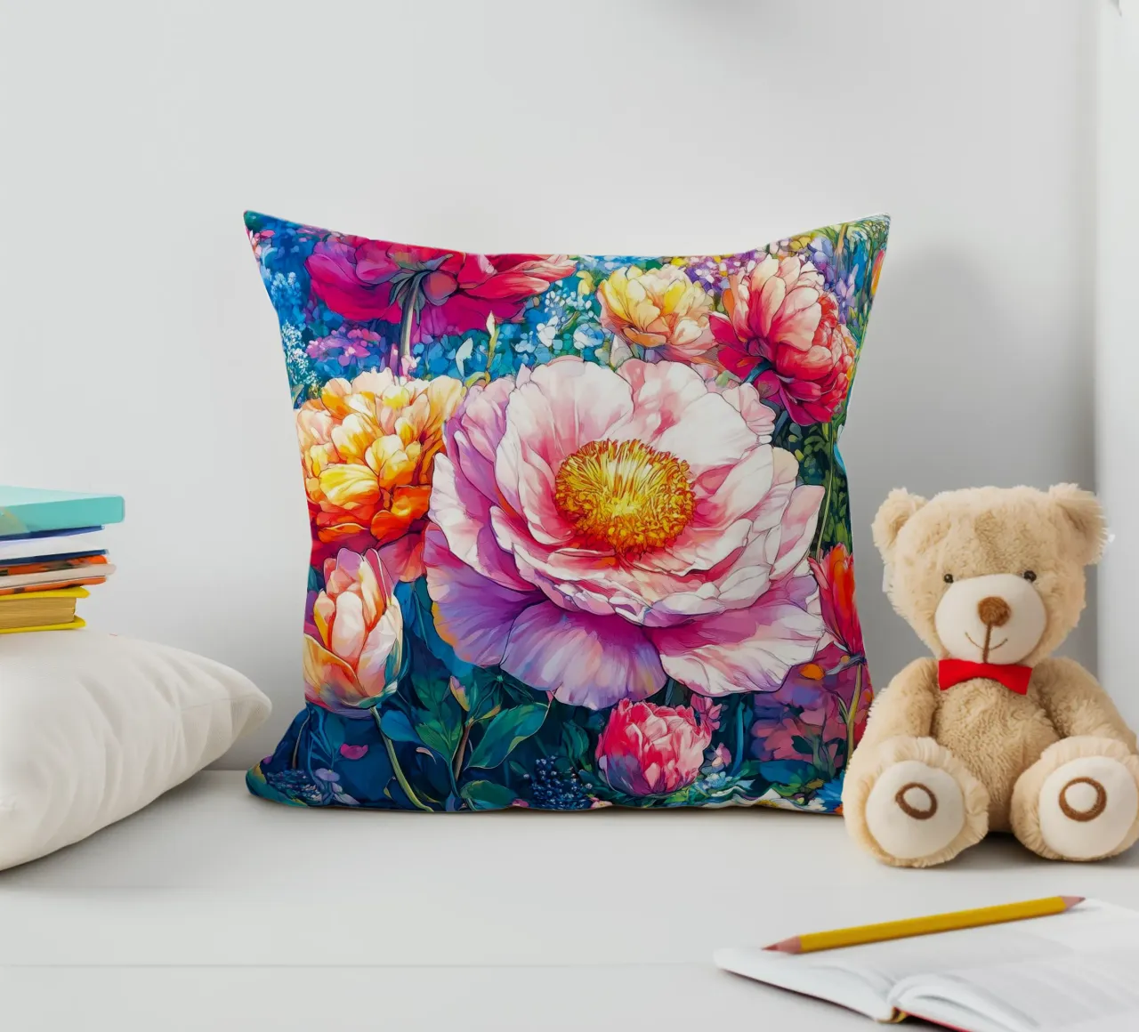 Peonie cuscino da Justyna Jaszke JBJart