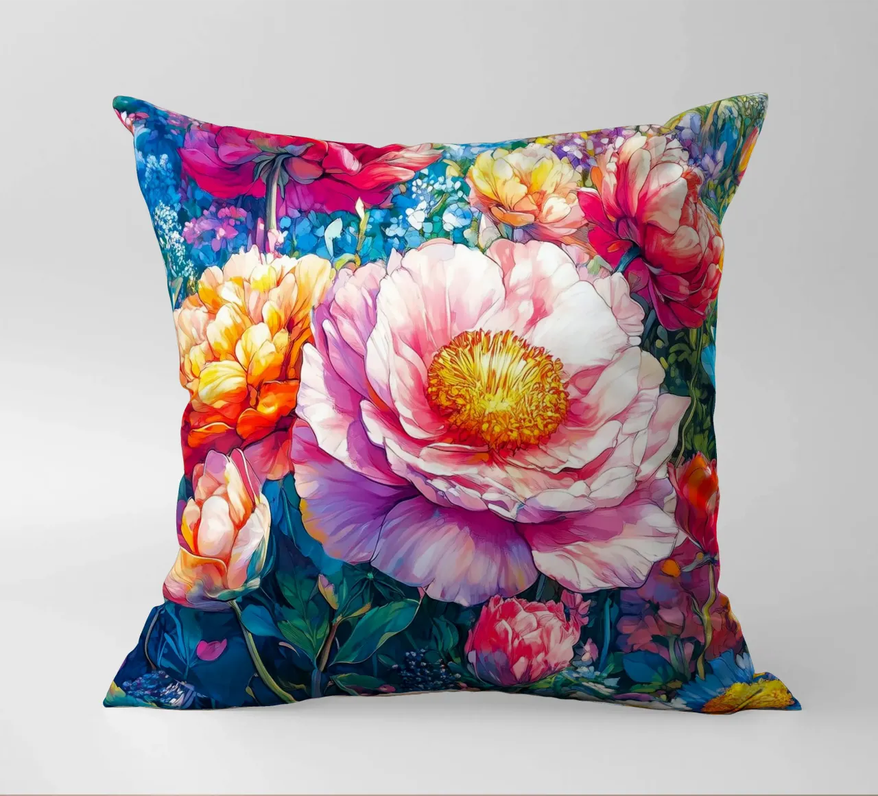 Peonie cuscino da Justyna Jaszke JBJart
