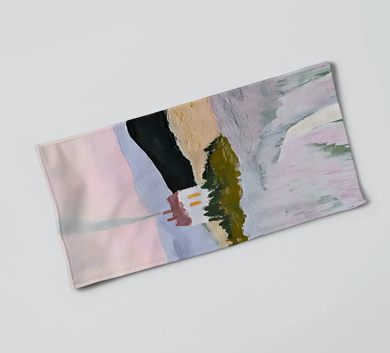 Champ de lavande, Nature Landscape Art serviette de bain de Little Lila