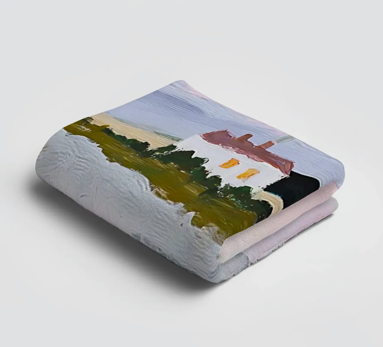 Champ de lavande, Nature Landscape Art serviette de bain de Little Lila