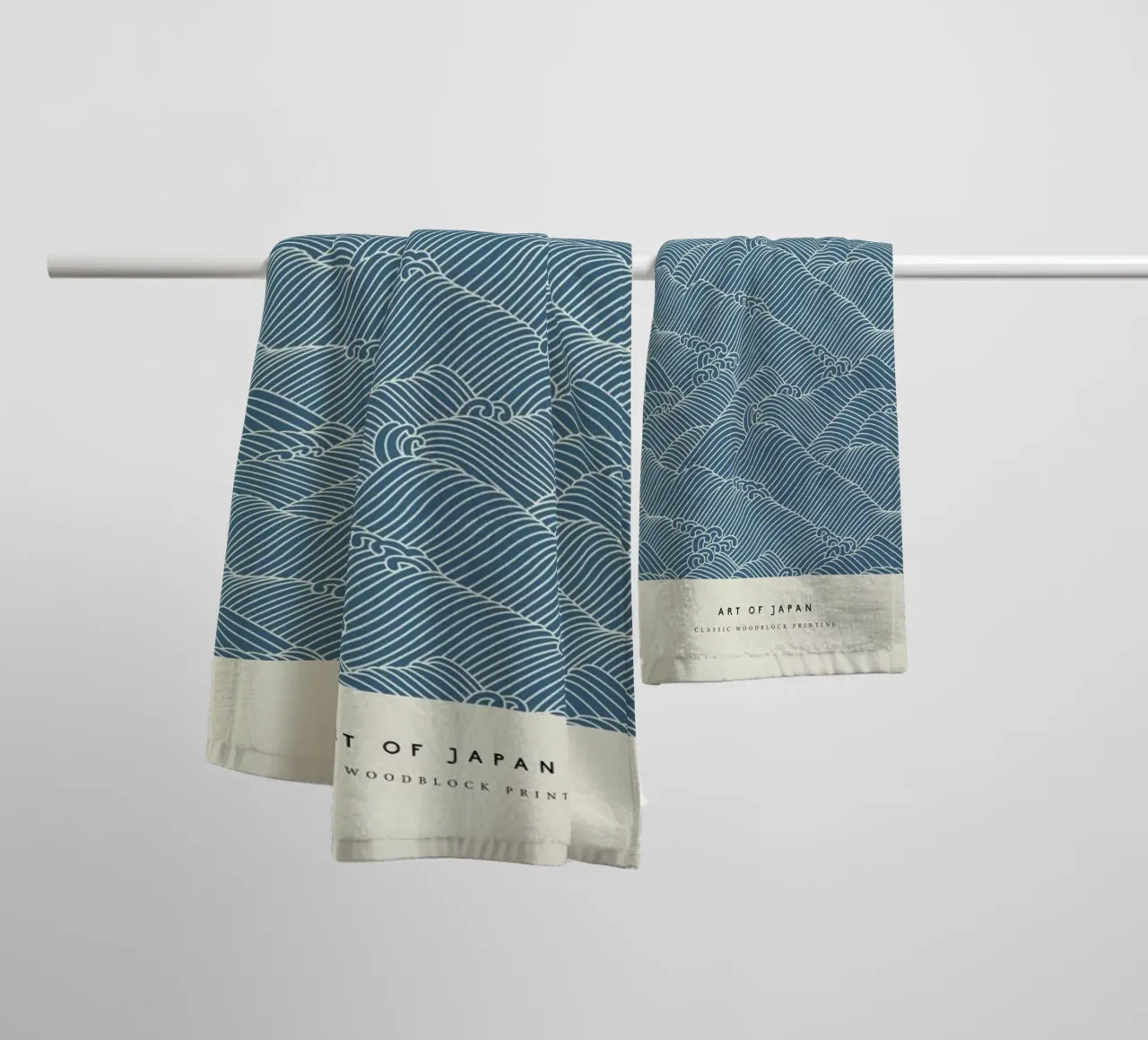 Japanese Wave Woodblock asciugamano da bagno da Vintage by JUNIQE