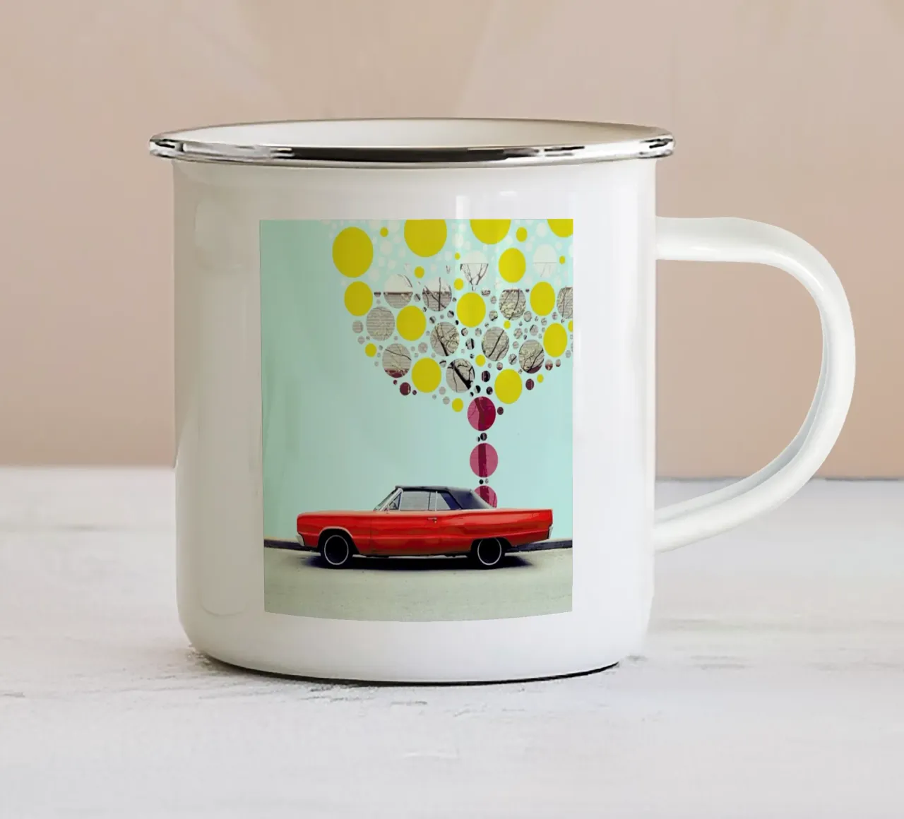 tree of some nice big yellow fruits enamel mug by FinnanoFenno